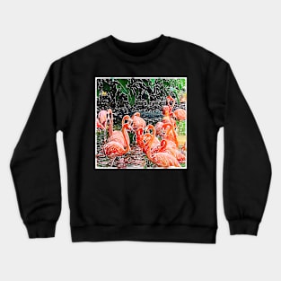 Flock of flamingos Crewneck Sweatshirt